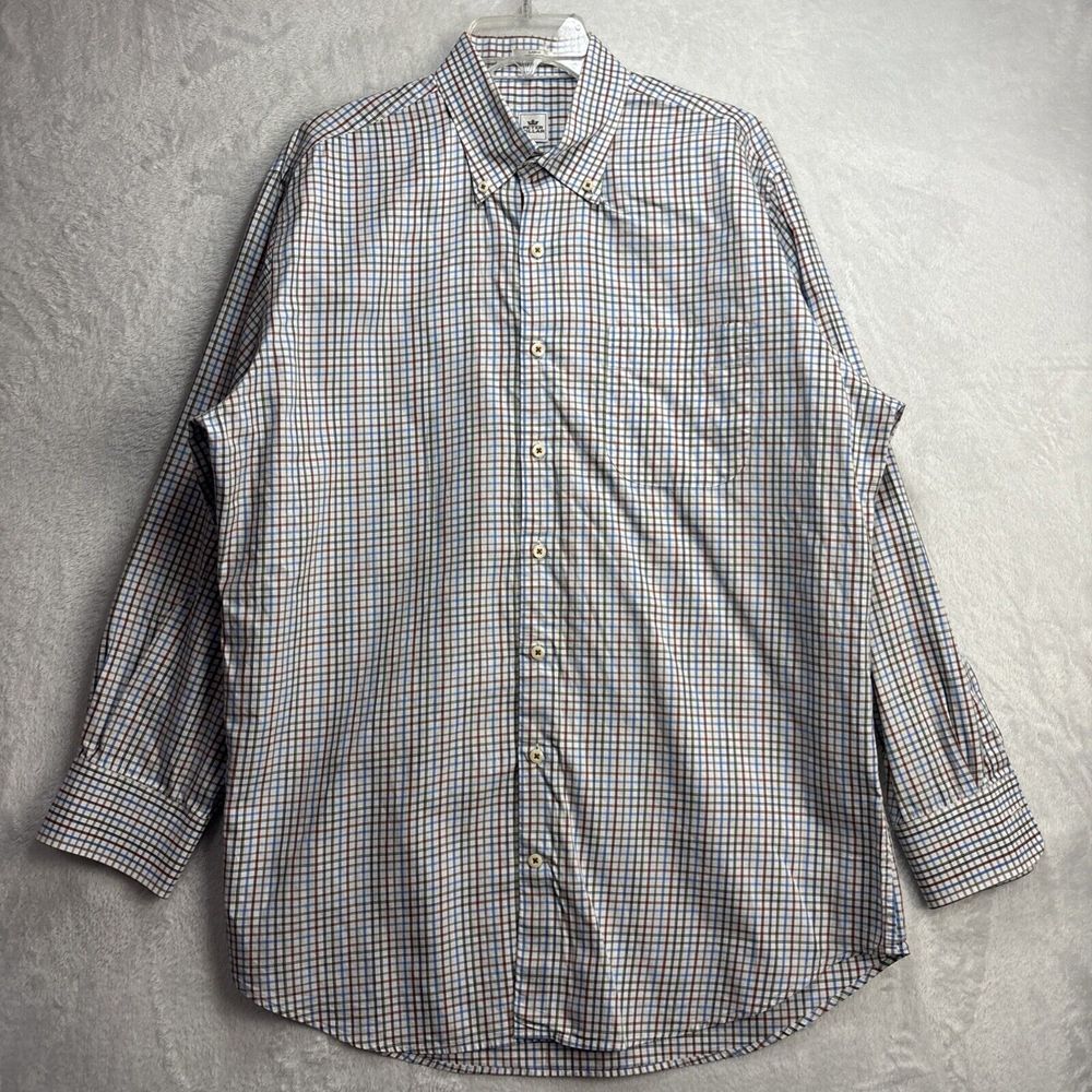 Peter Millar Men's Shirt Size L Multi-Color Long Sleeve Cotton Button Up